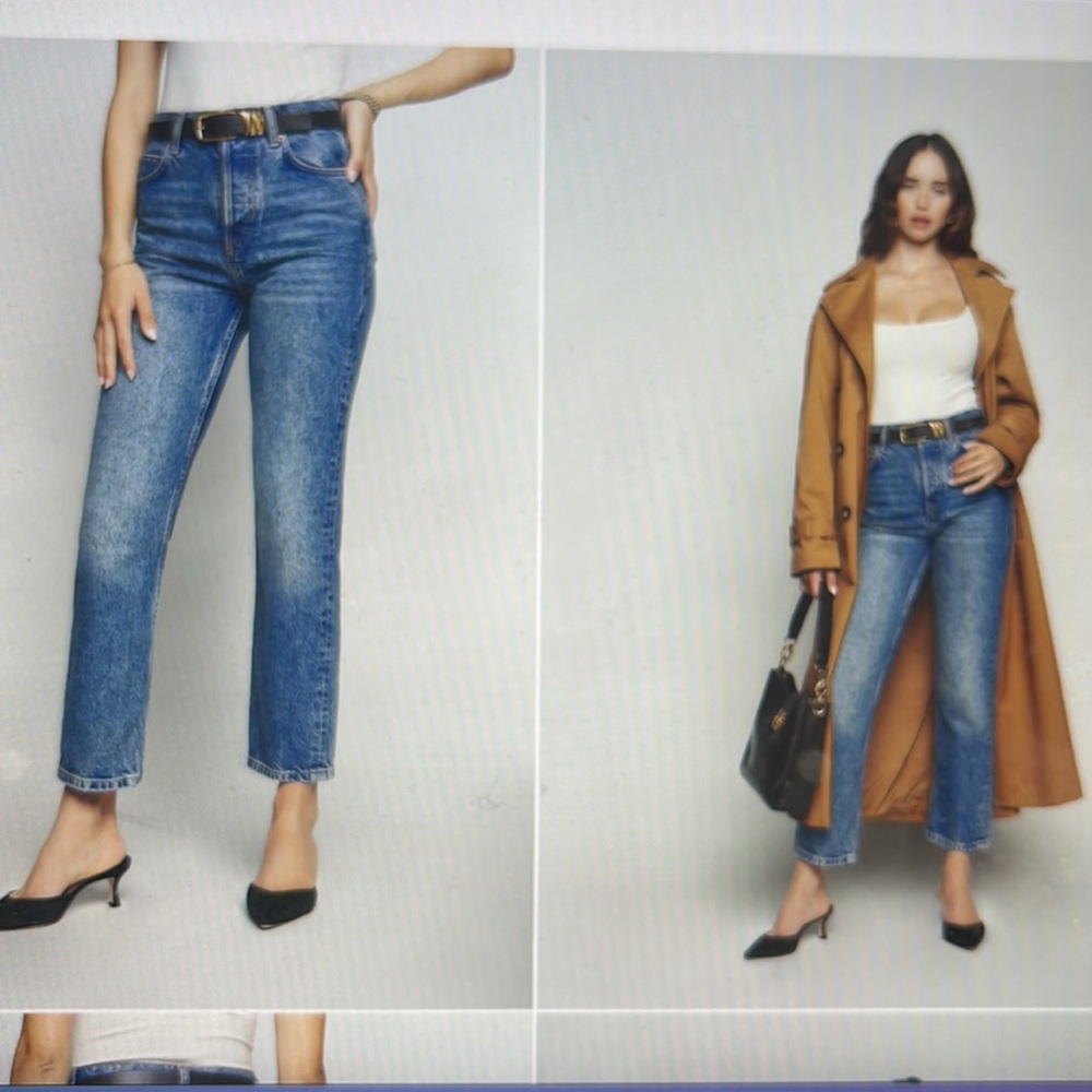 Reformation Cynthia High Rise Straight Cropped